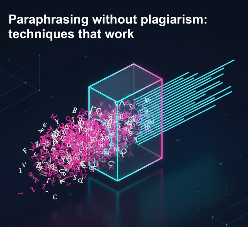 Paraphrasing without plagiarism: techniques that work